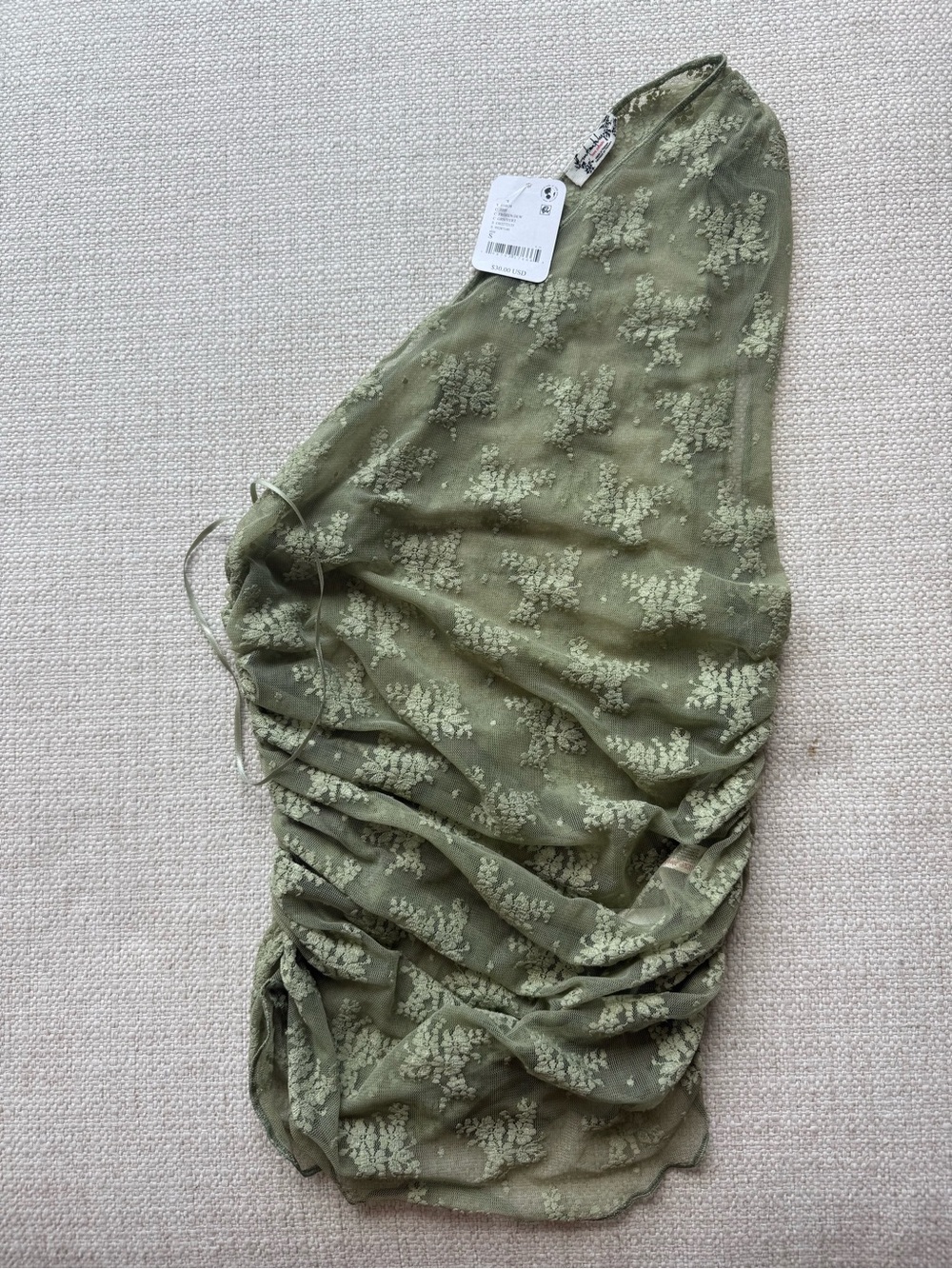 Free People One Shoulder Lace Tank Top